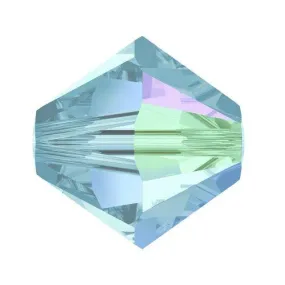 Swarovski 4mm Bicone - Aquamarine AB (10 Pack) XILION