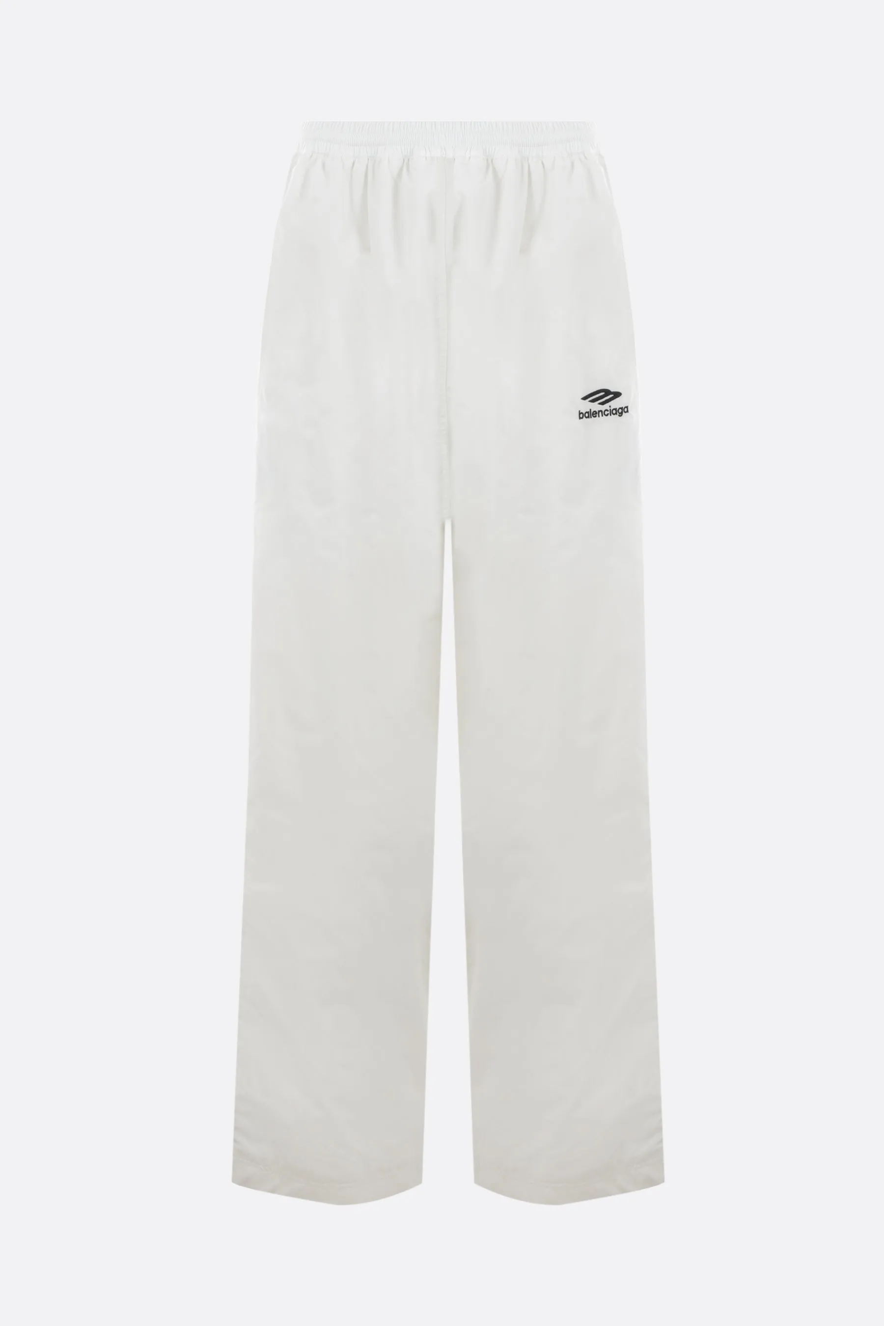 technical fabric tracksuit pants with logo embroidery