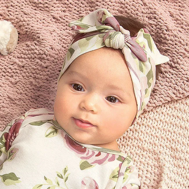 Tesa Babe Baby Cabbage Rose Cotton Headband