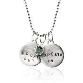 The original Breath In - Breath Out Necklace to become calm, centered, and energized