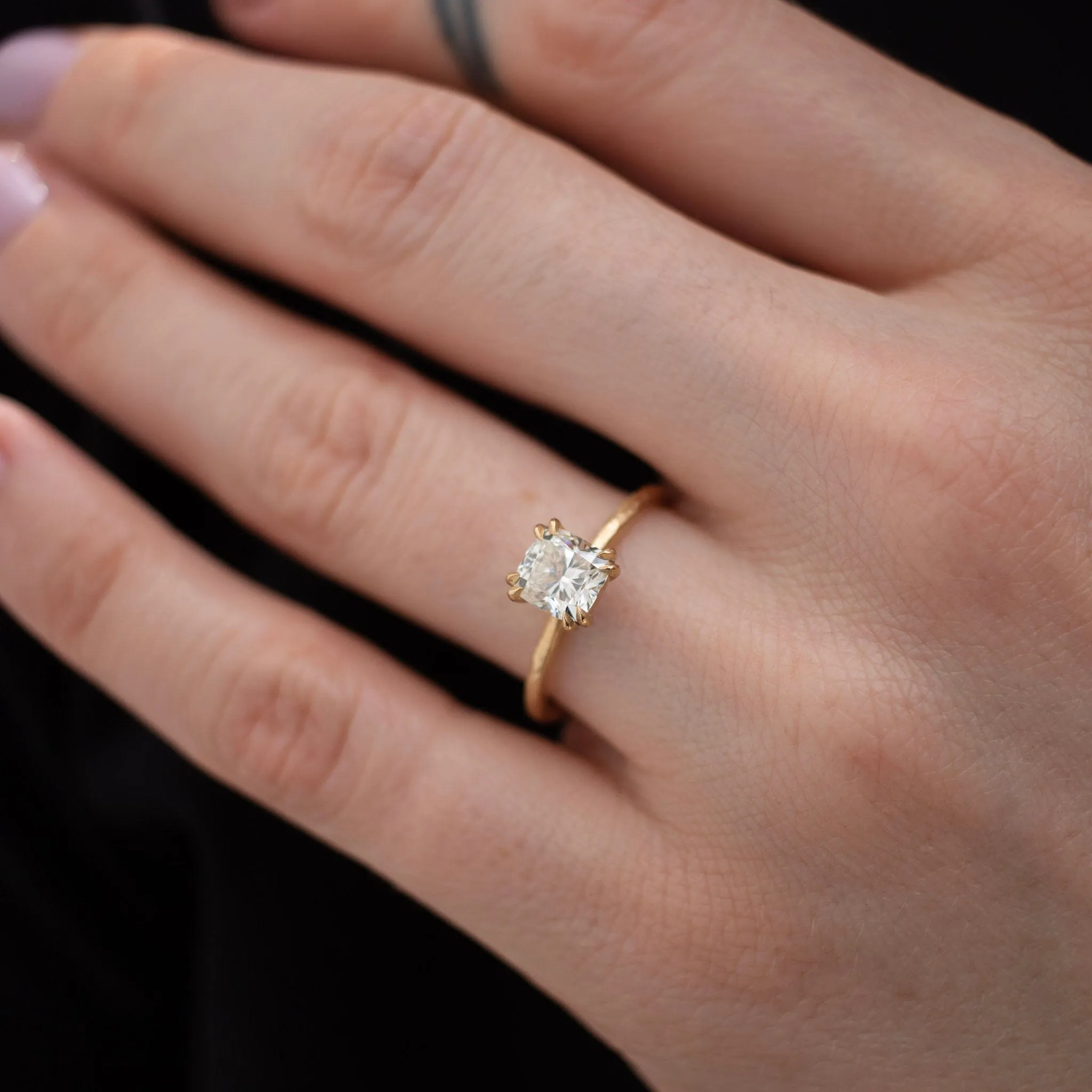 The Pacific Engagement Ring Setting with Pavé Gallery