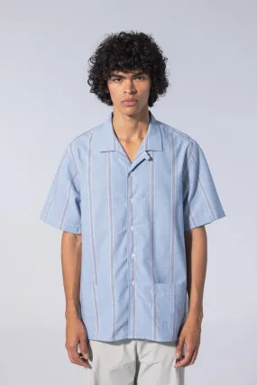 Unfeigned - Short Sleeve Shirt S1 Embroidery - Denim