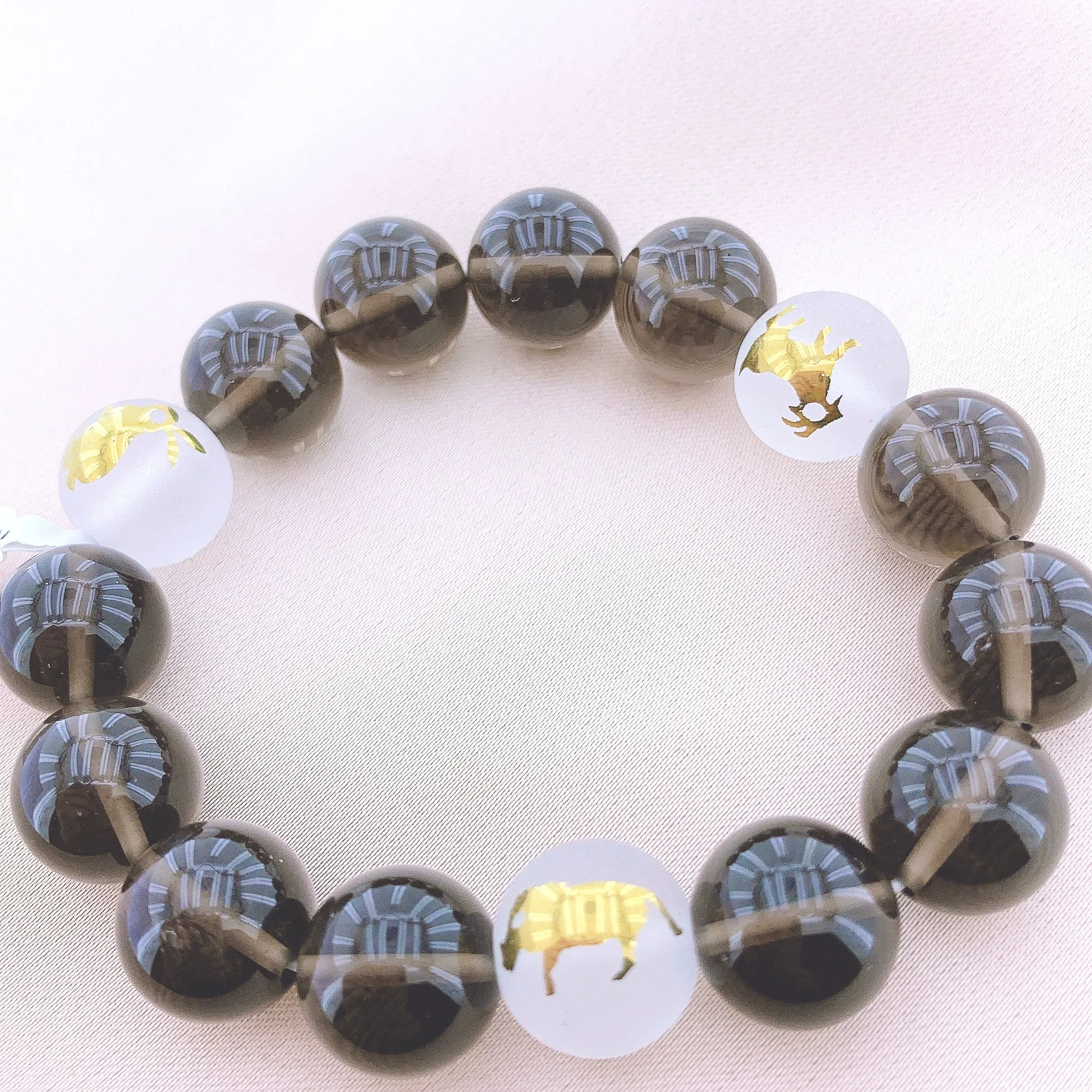 Women's Fashion Tea-coloured Crystal Beads Gemstone Bracelets