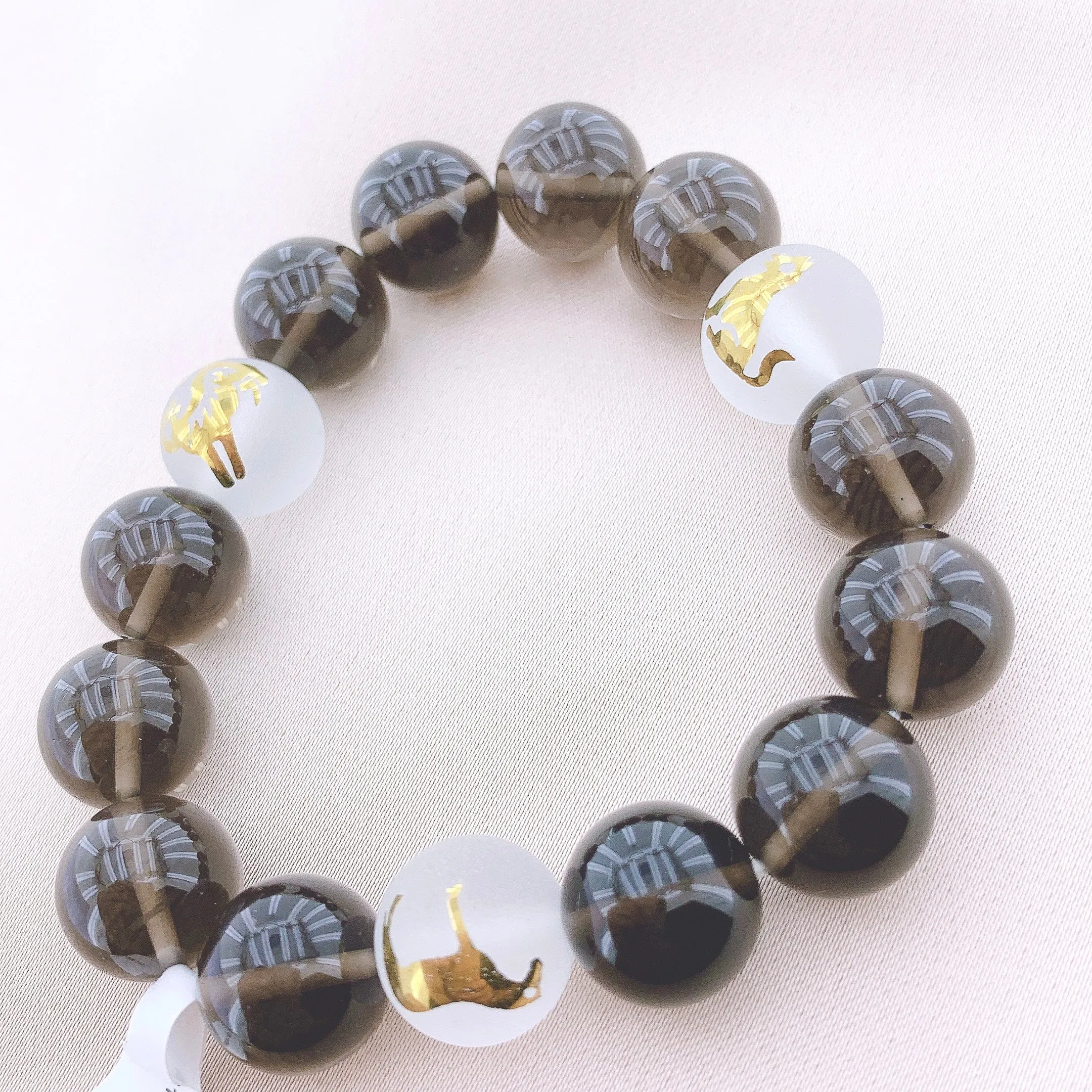 Women's Fashion Tea-coloured Crystal Beads Gemstone Bracelets