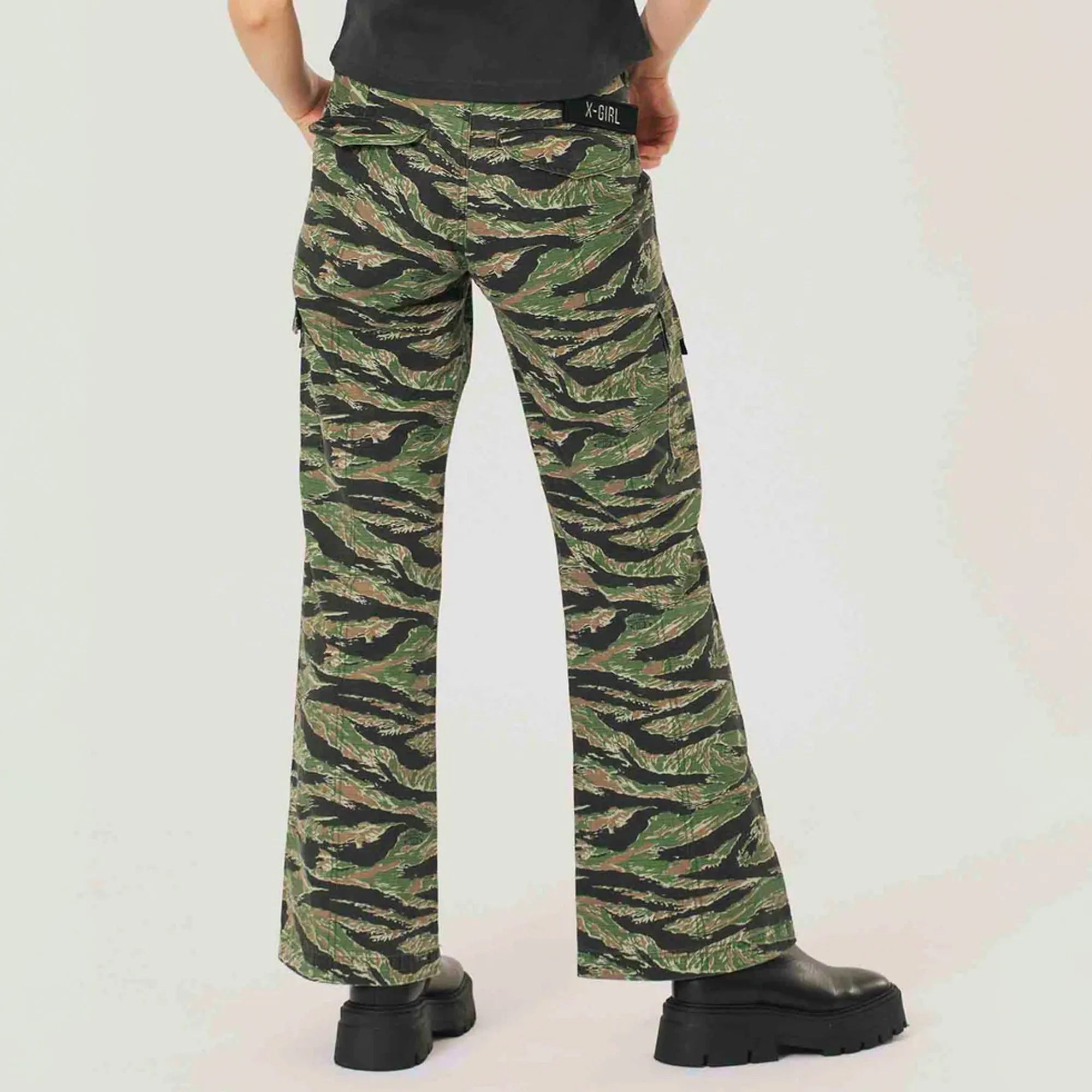 X-Girl Womens Military Flare Pants