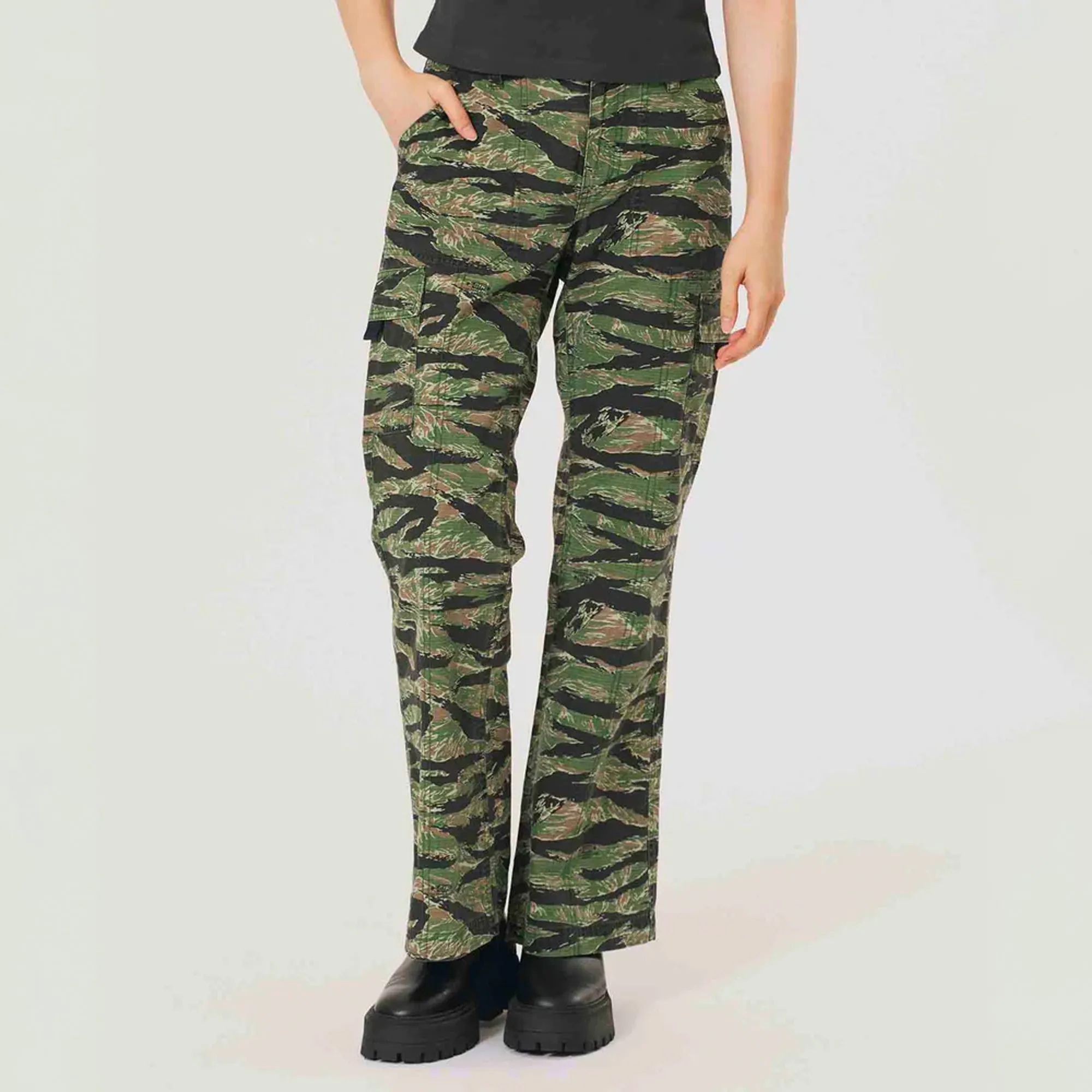 X-Girl Womens Military Flare Pants